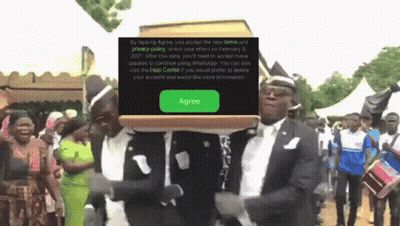 Man Carrying Coffin With Green Agree Button