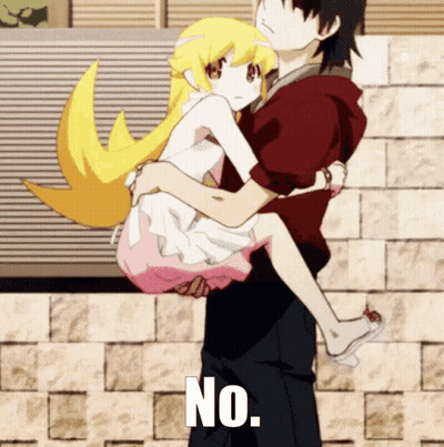 Man Carrying Girl With Word No GIF