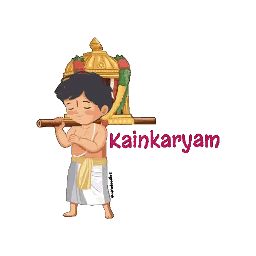 Man Carrying Wagon Kainkaryam Sticker