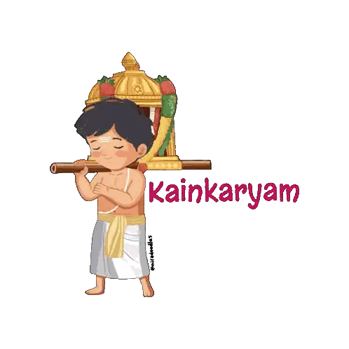 Man Carrying Wagon Kainkaryam Sticker