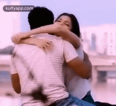 Man Carrying Woman Hugging GIF