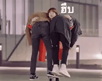 Man Carrying Woman On Back GIF