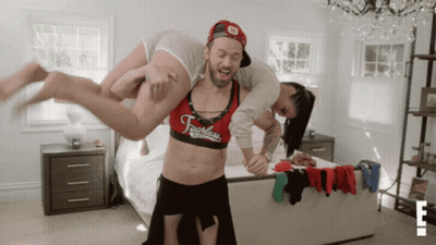 Man Carrying Woman On Shoulders Flawless Top GIF