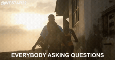 Man Carrying Woman With Asking Questions GIF