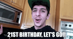 Man Celebrating 21 St Birthday GIF