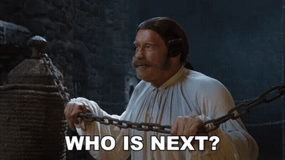 Man Chained To A Post Saying Who Is Next GIF