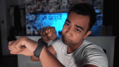 Man Checking Watch Making A Face GIF