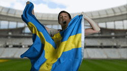 Man Cheering Sweden