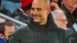 Man City Coach Pep Guardiola Tongue Out Wink GIF