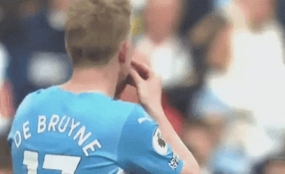 Man City Kevin De Bruyne Blowing Kiss GIF
