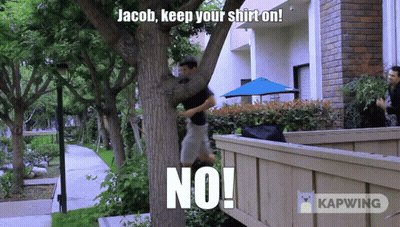 Man Climbs Tree Jacob Keep Shirt On No