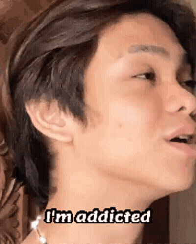 Man Close Up Saying I'm Addicted GIF