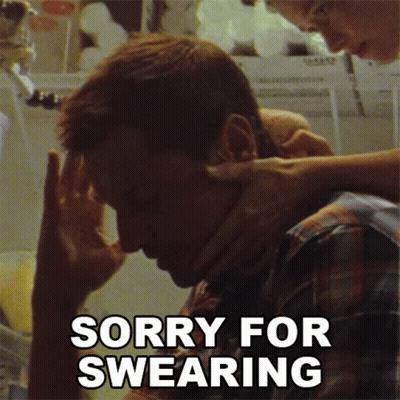 Man Comforted By Another Saying Sorry For Swearing GIF