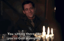 Man Conceited Reaction Sitting There Like God Almighty  GIF