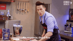 Man Cooking Being Left On Read GIF