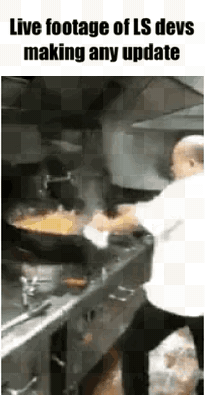 Man Cooking In Kitchen Live Footage Of LS Devs Making Any Update GIF