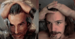 Man Copying Hairstyle Roadhouse Wade Garrett GIF