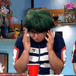 Man Cosplaying Midoriya GIF