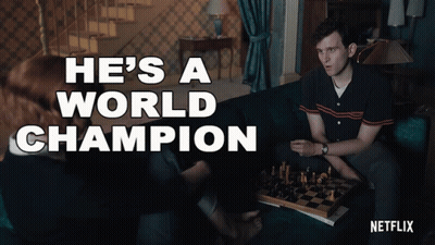 Man Couch Chess Board He's A World Champion GIF