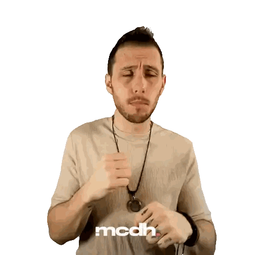 Man Coughing With Tattoo Sticker