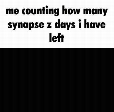 Man Counts How Many Synapse Z Days Left Blackboard GIF