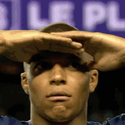 Man Covering Eyes In Front Of Purple Sign GIF