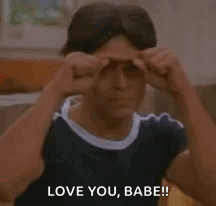 Man Covering Eyes Saying Love You Babe GIF