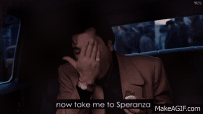 Man Covering Face Now Take Me To Speranza GIF