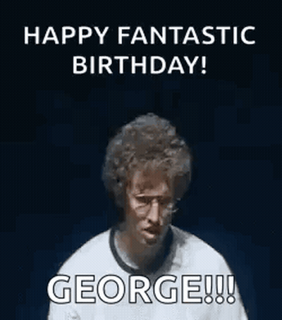 Man Covering Face Saying Happy Fantastic Birthday George GIF