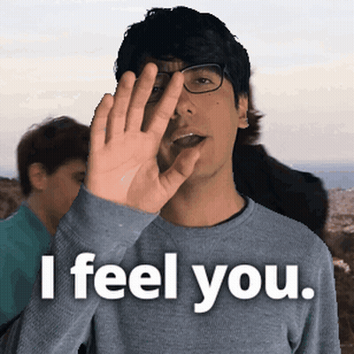 Man Covering Face Saying I Feel You GIF