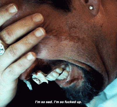 Man Covering Face Saying I'm So Sad I'm So Fucked Up GIF