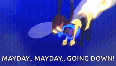 Man Covering Face Saying Mayday GIF