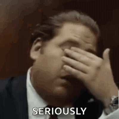 Man Covering Face Saying Seriously GIF
