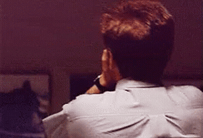 Man Covering Face With Hand Wearing Watch GIF