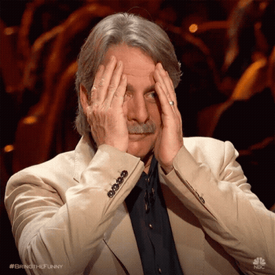 Man Covering Face With Hands #Bringthefunny GIF