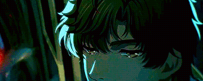 Man Covering Face With Hands In Front Of Fence GIF