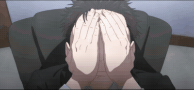 Man Covering Face With Hands GIF