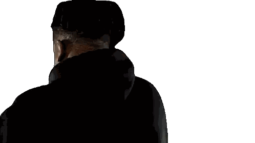 Man Covering Face With Sony Camera Sticker