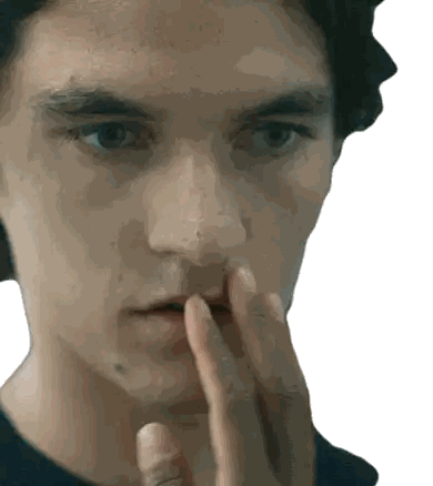 Man Covering Mouth Sticker