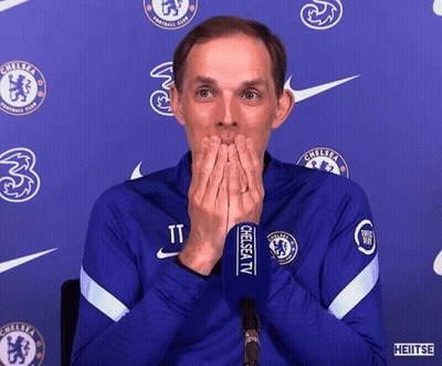 Man Covering Mouth At Microphone Saying Chelsea TV GIF