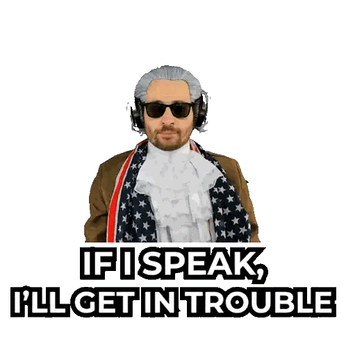 Man Covering Mouth If I Speak GIF