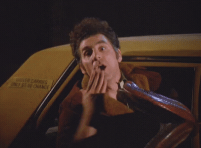 Man Covering Mouth In Front Of Taxi Saying Per Carries Is 00 Change GIF