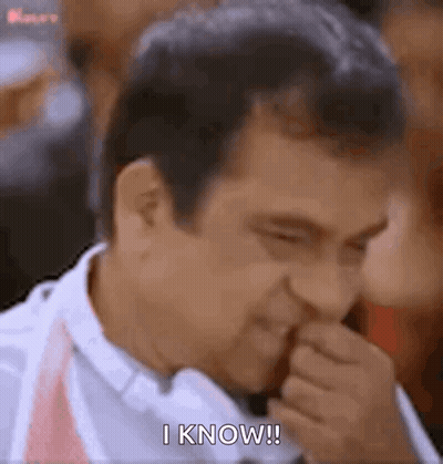 Man Covering Mouth Making Funny Face I Know GIF