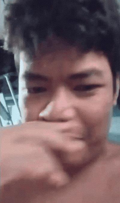 Man Covering Mouth GIF