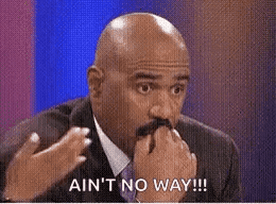 Man Covering Mouth Saying Ain't No Way GIF