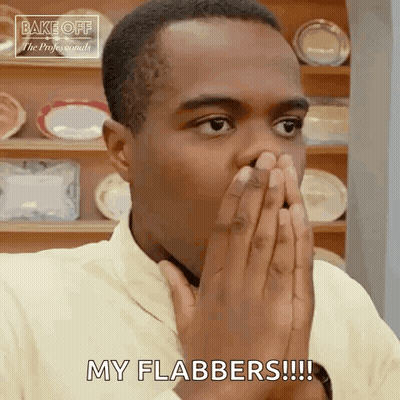 Man Covering Mouth Saying My Flabbers GIF