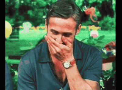 Man Covering Mouth With Hands GIF