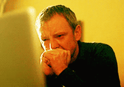 Man Covering Mouth With Hands GIF