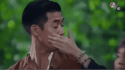 Man Covering Mouth Woman Covering Face GIF