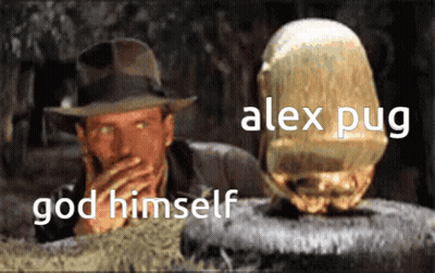 Man Covers Mouth Skull Alex Pug God Himself GIF